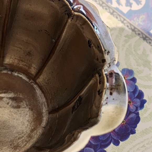 Vintage Wm Rogers MFG CO Silver Plate Fluted Creamer & Sugar Bowl # 624 - Picture 6 of 14